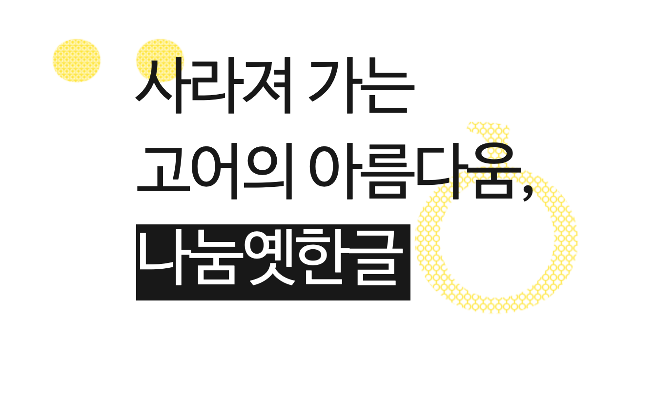 사라져 가는 고어의 아름다움, 나눔옛한글
