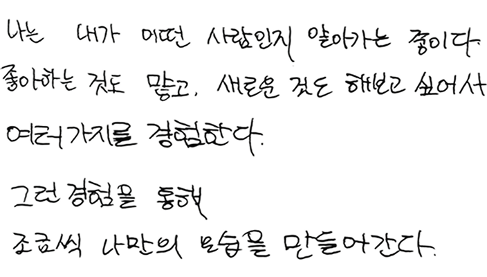 직접쓴 손글씨 이미지
